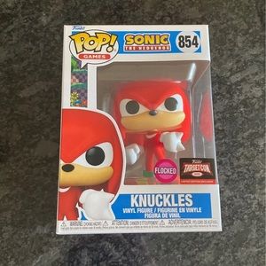 Knuckles Flocked Funko Pop #854. From Sonic the Hedgehog. Brand new!